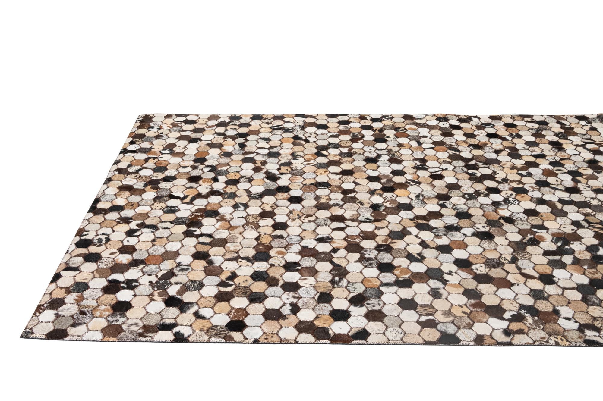 5' x 7' 10 Cowhide - Patchwork Rug