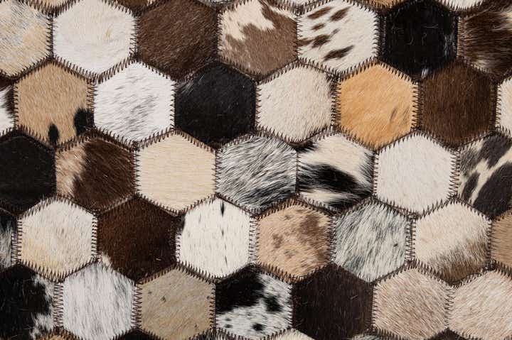 5' x 7' 10 Cowhide - Patchwork Rug