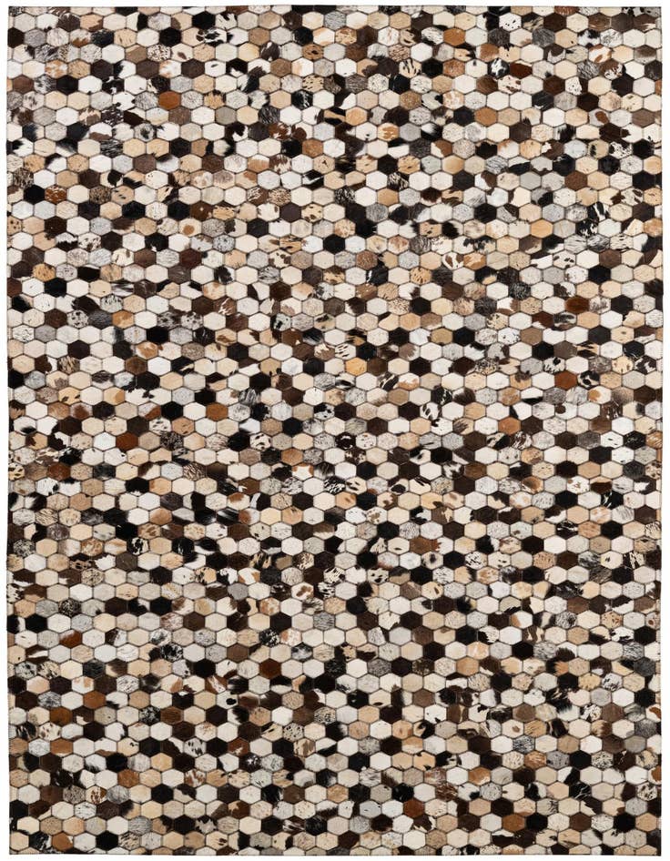 Detail image of 5' x 7' 10 Cowhide - Patchwork Rug