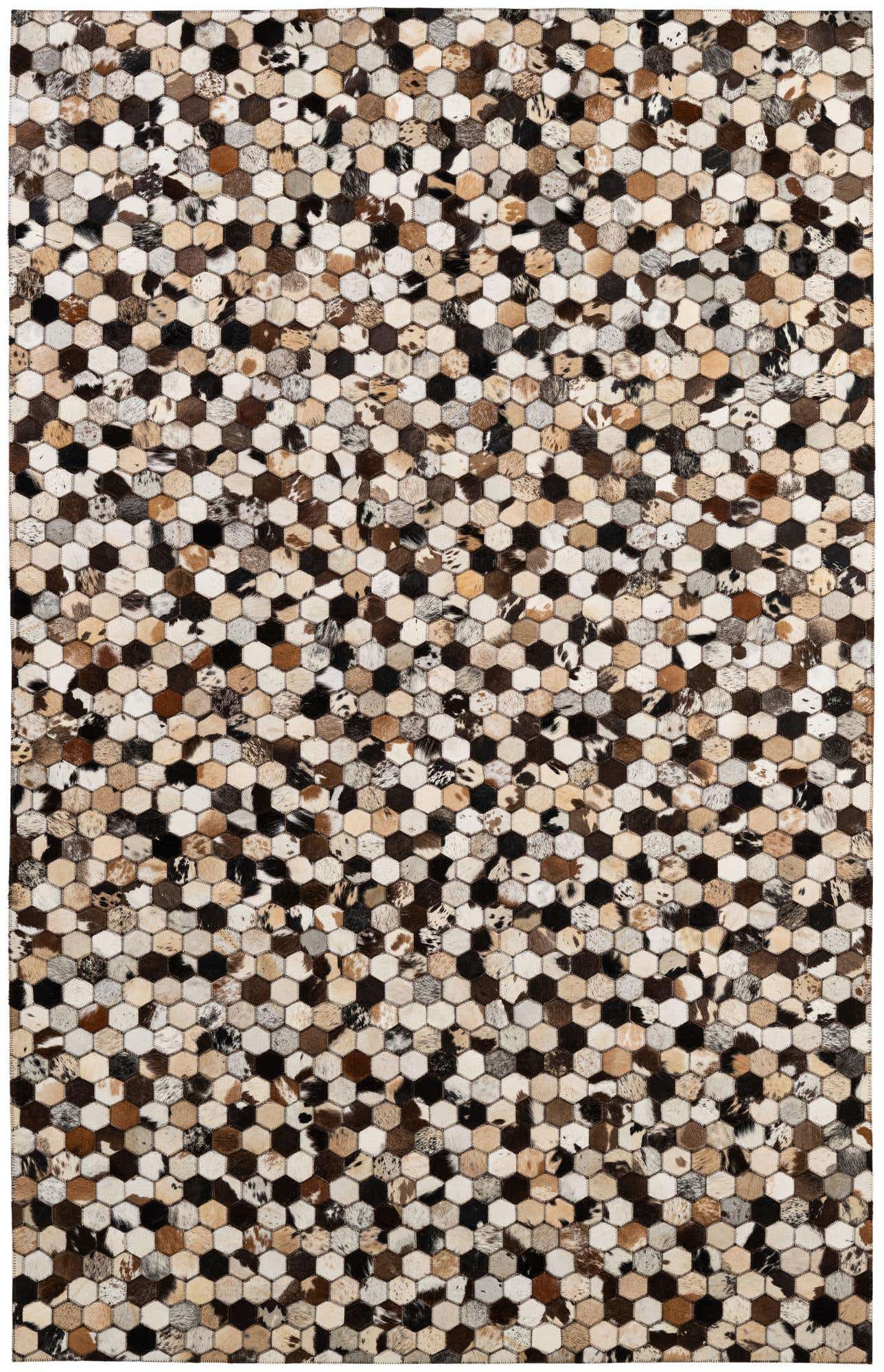 5' x 7' 10 Cowhide - Patchwork Rug