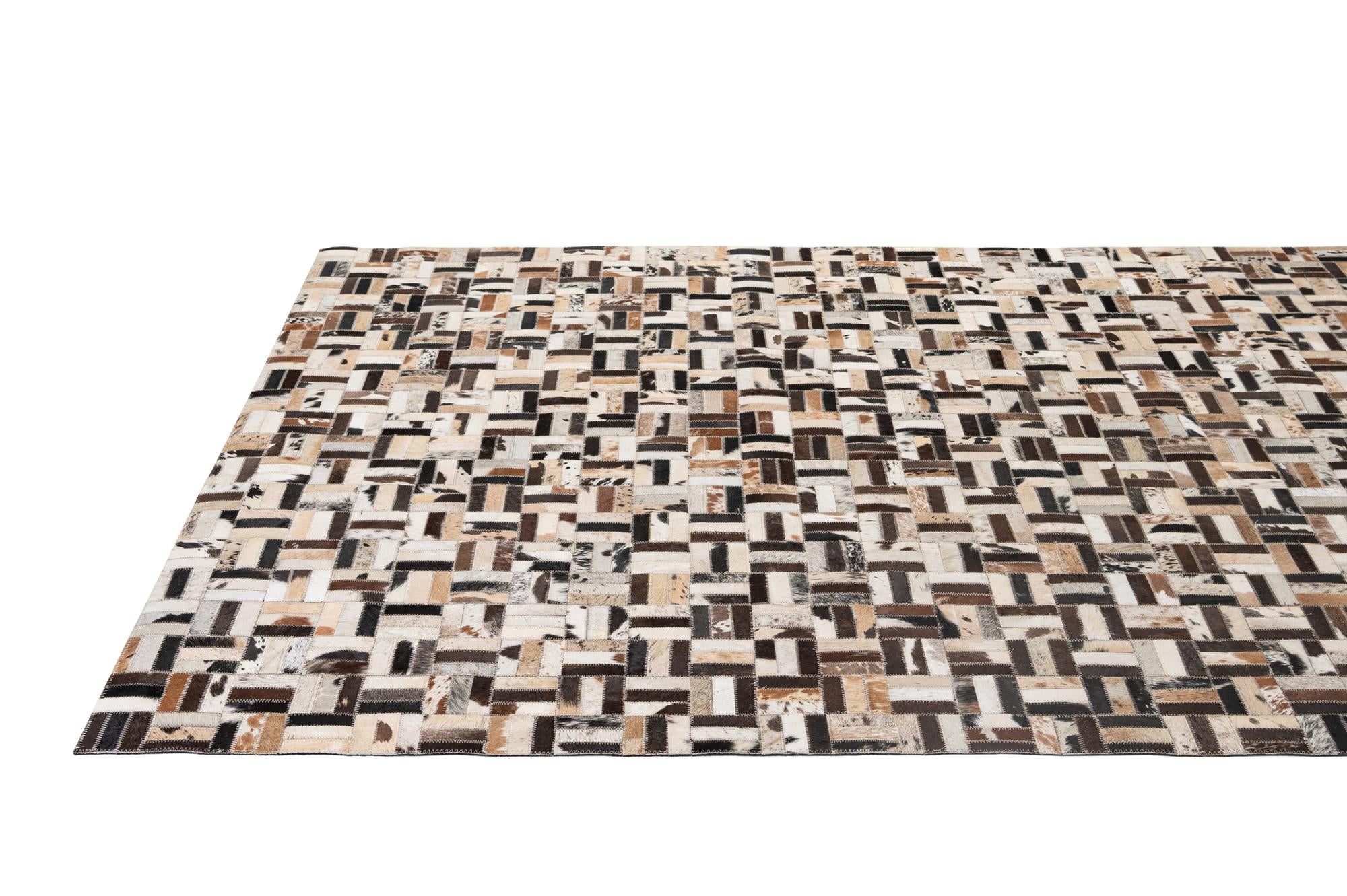5' 1 x 8' Cowhide - Patchwork Rug