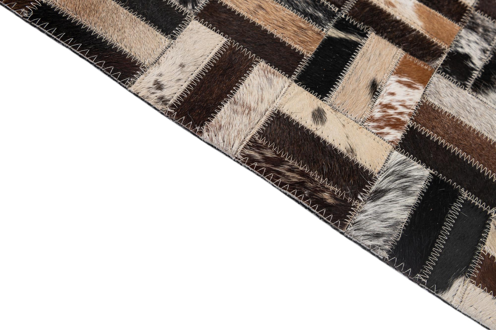5' 1 x 8' Cowhide - Patchwork Rug