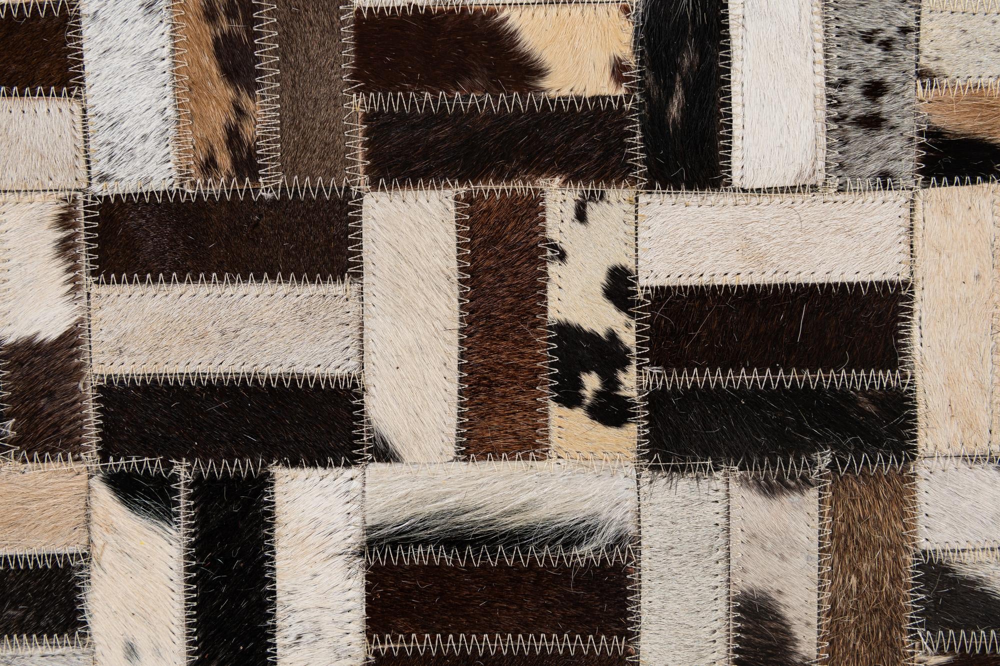 5' 1 x 8' Cowhide - Patchwork Rug