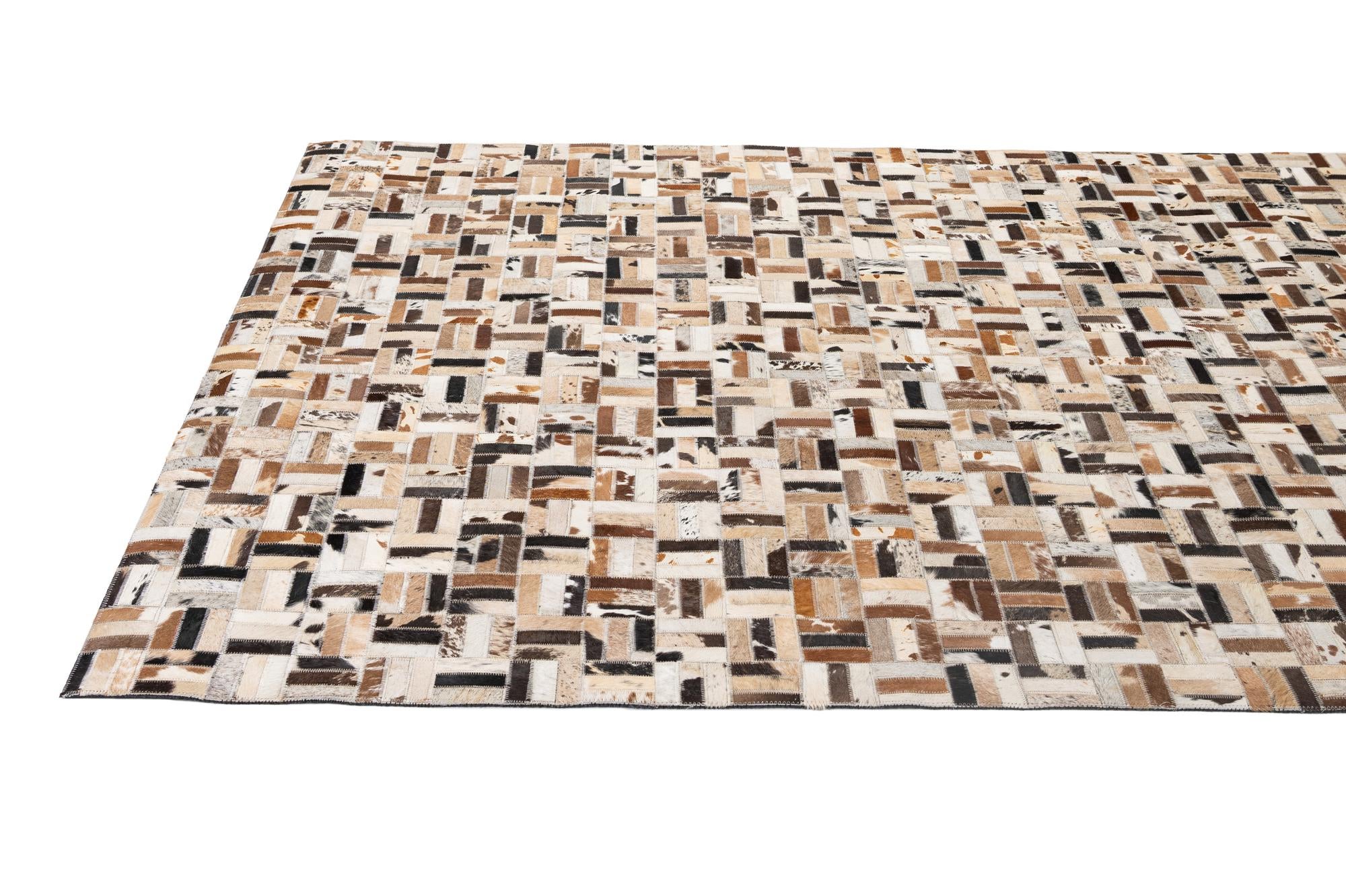 5' 1 x 8' 1 Cowhide - Patchwork Rug