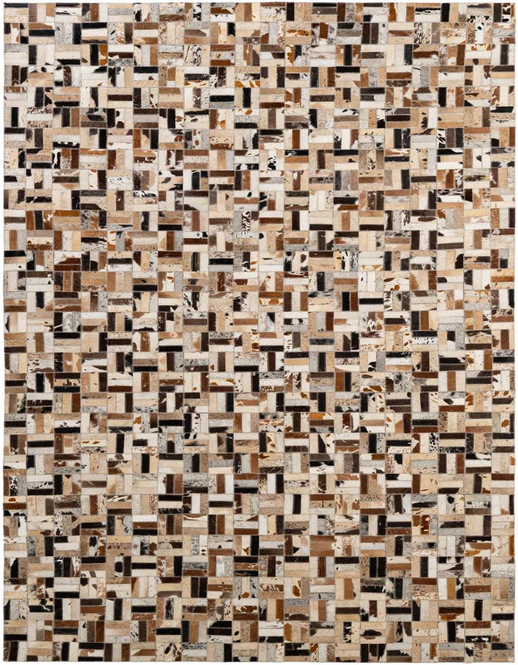 Detail image of 5' 1 x 8' 1 Cowhide - Patchwork Rug