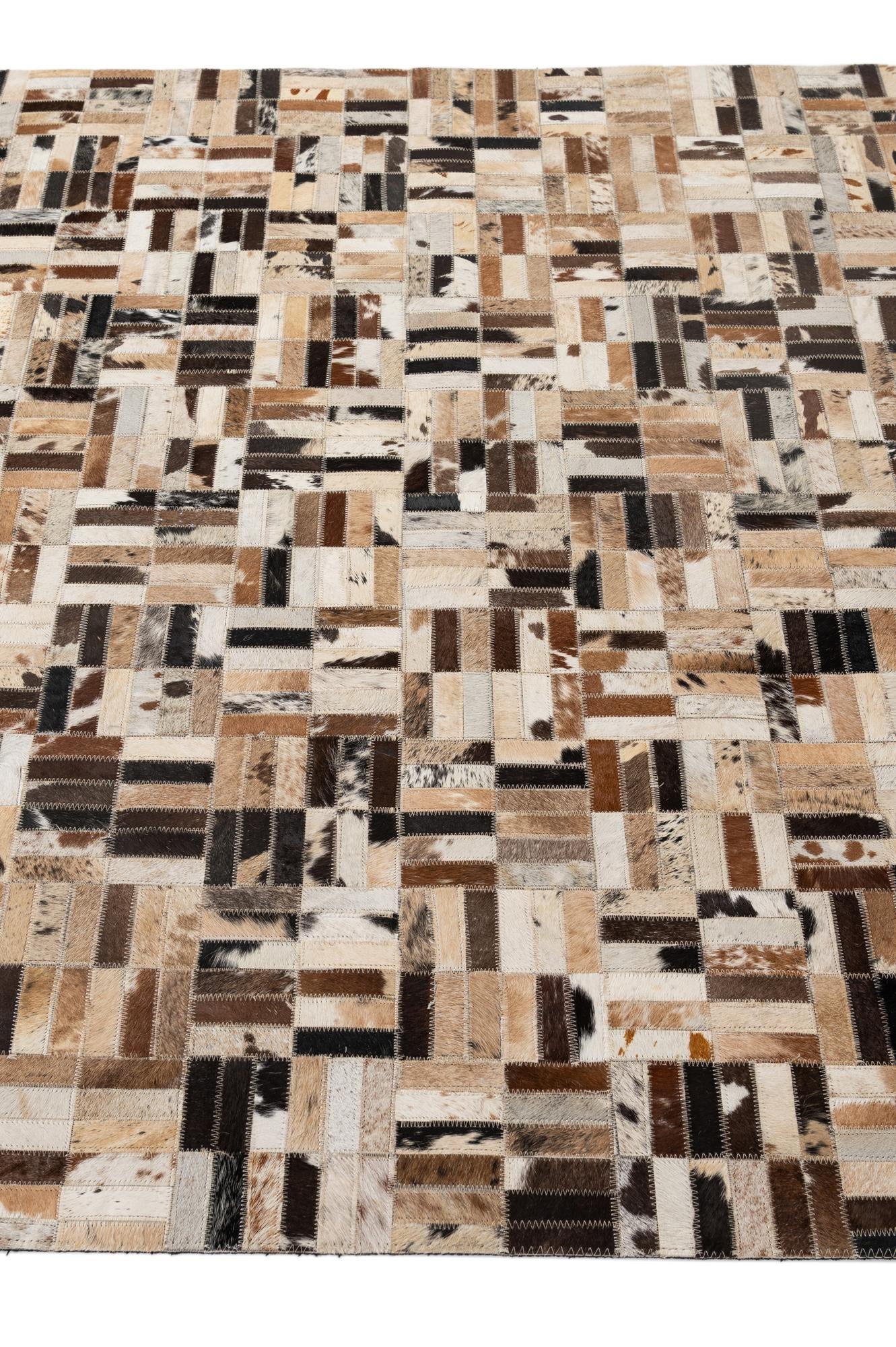5' x 7' 11 Cowhide - Patchwork Rug
