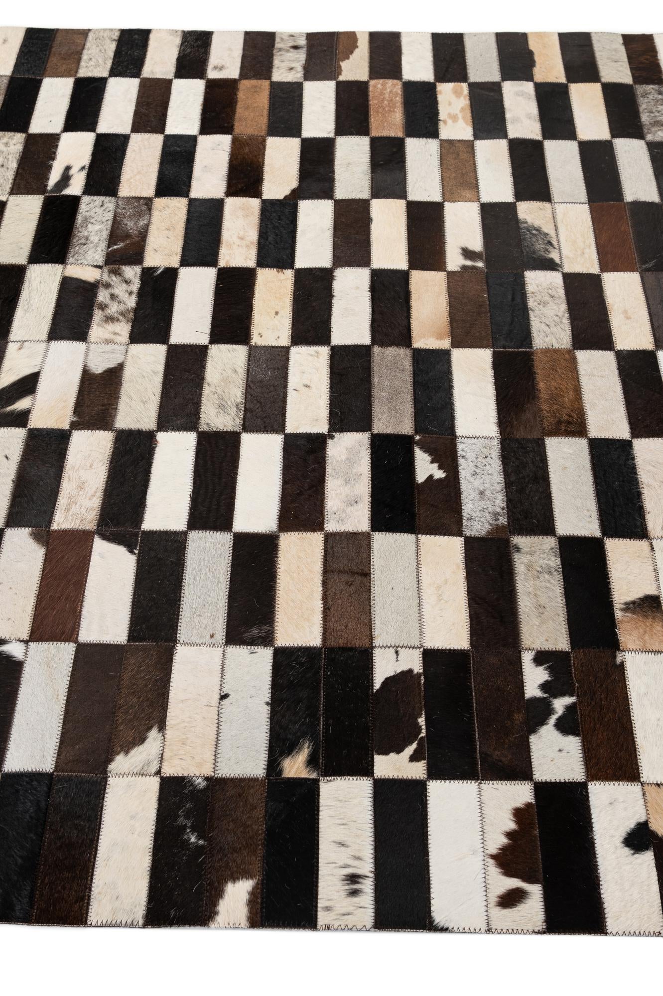 5' x 8' 1 Cowhide - Patchwork Rug