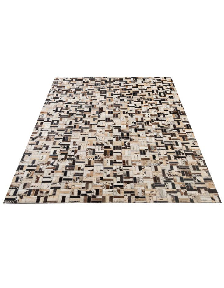 Detail image of 5' 1 x 8' Cowhide - Patchwork Rug