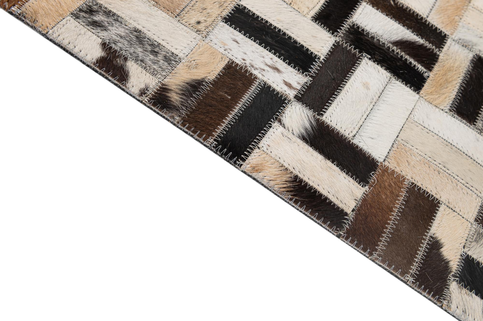 5' 1 x 8' Cowhide - Patchwork Rug