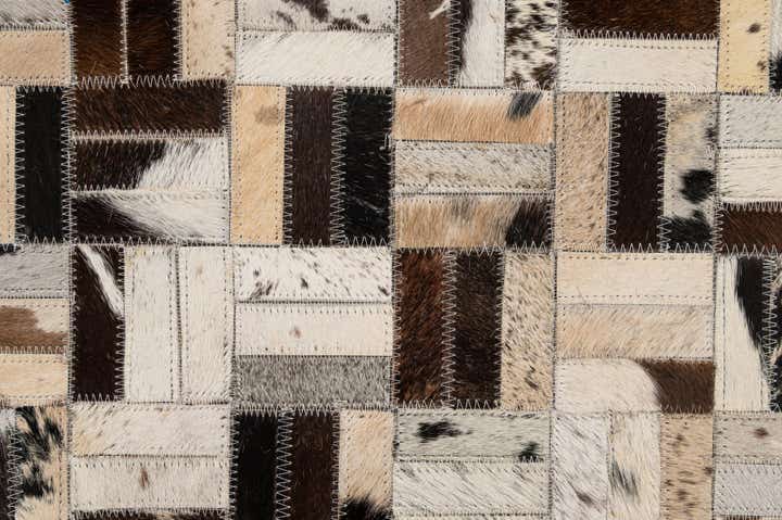 5' 1 x 8' Cowhide - Patchwork Rug