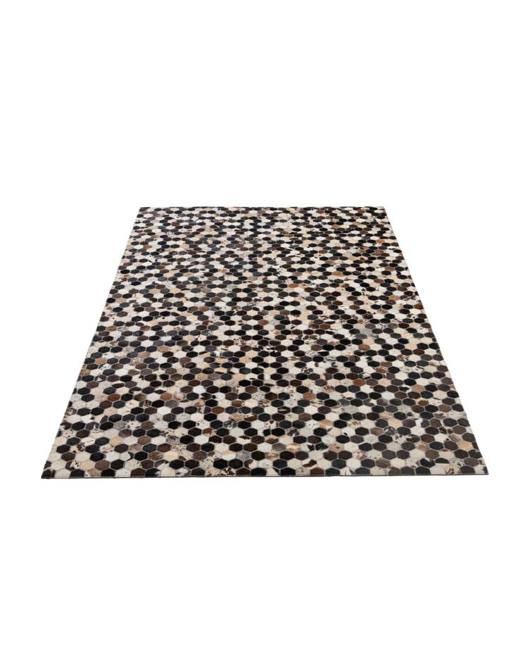 Detail image of 5' 1 x 8' Cowhide - Patchwork Rug