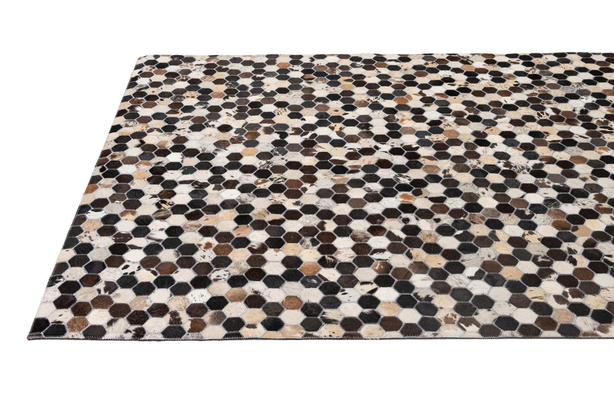 5' 1 x 8' Cowhide - Patchwork Rug