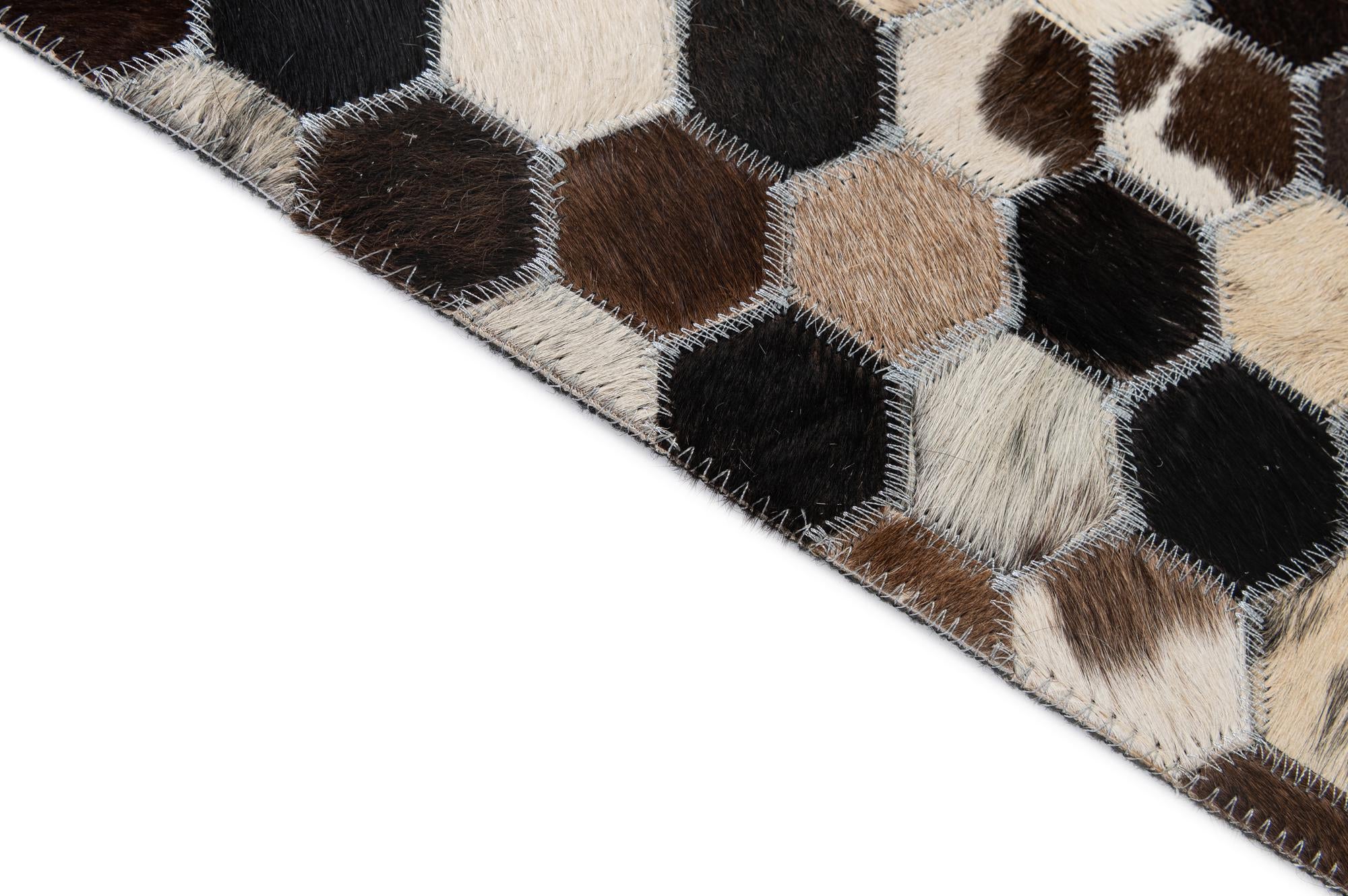 5' 1 x 8' Cowhide - Patchwork Rug