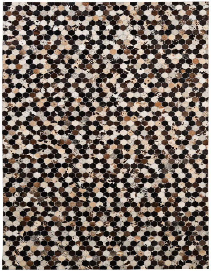 Detail image of 5' 1 x 8' Cowhide - Patchwork Rug
