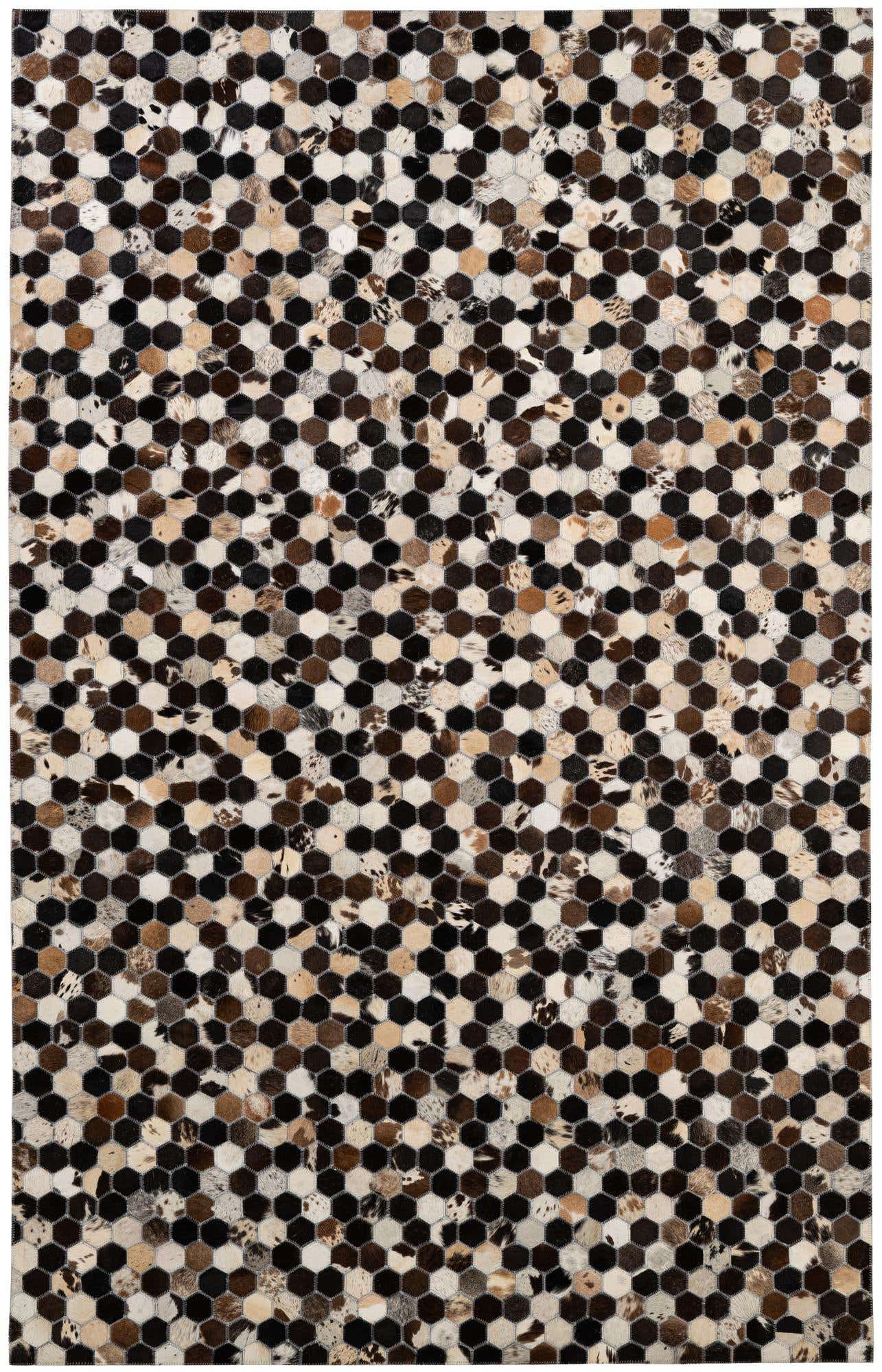 5' 1 x 8' Cowhide - Patchwork Rug