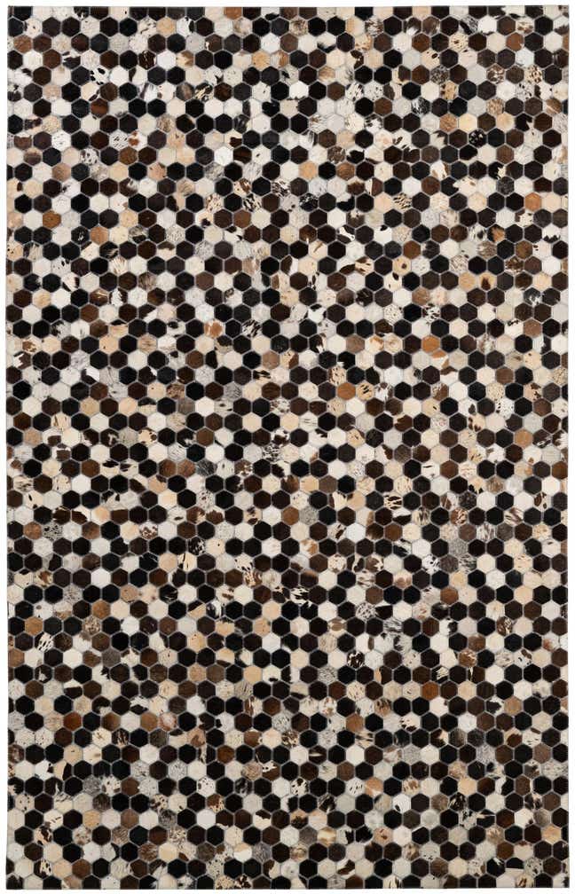 5' 1 x 8' Cowhide - Patchwork Rug