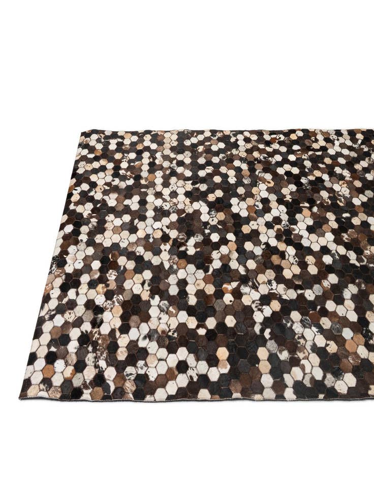 Detail image of 5' 2 x 8' Cowhide - Patchwork Rug
