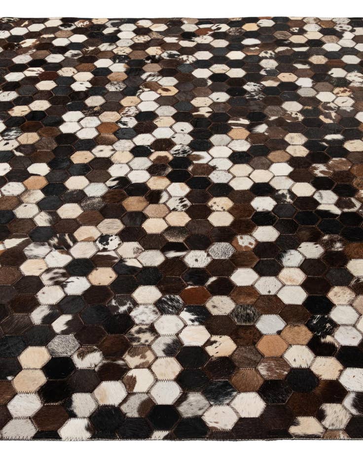 Detail image of 5' 2 x 8' Cowhide - Patchwork Rug