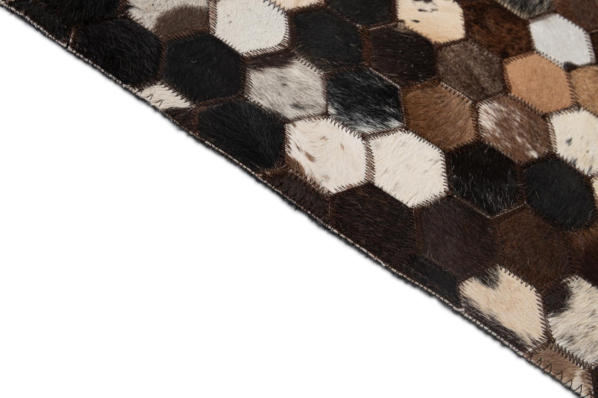 5' 2 x 8' Cowhide - Patchwork Rug
