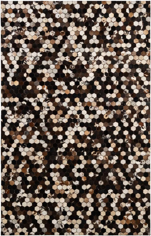 Detail image of 5' 2 x 8' Cowhide - Patchwork Rug