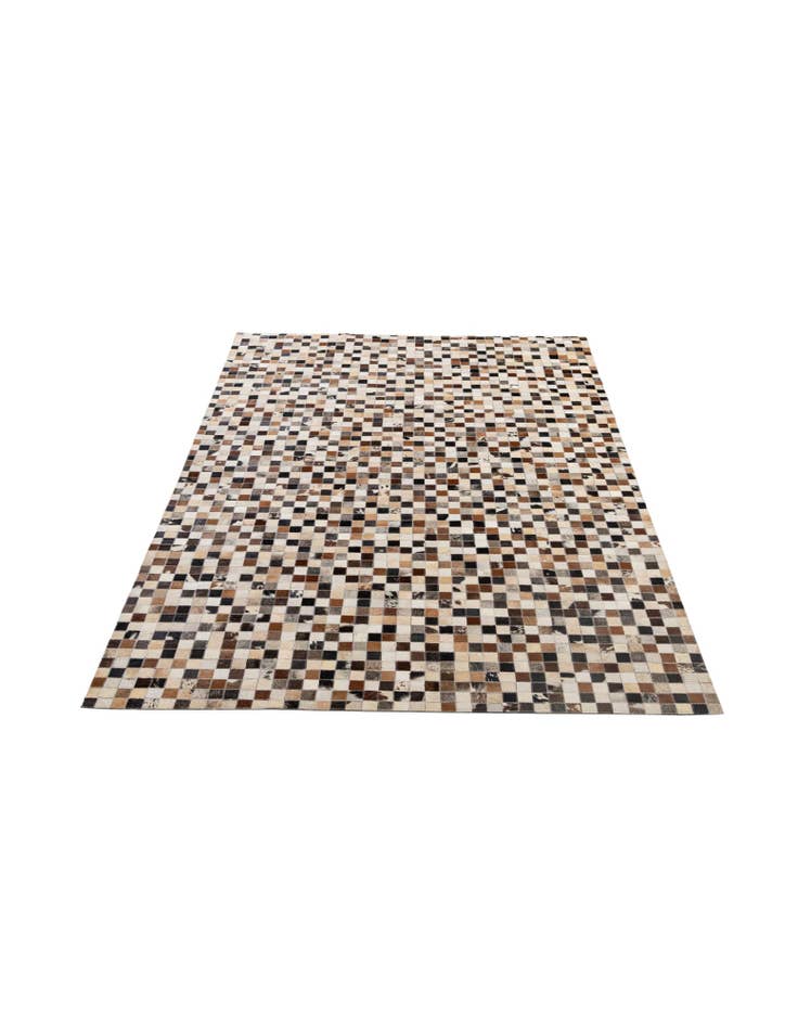 Detail image of 5' 1 x 7' 10 Cowhide - Patchwork Rug