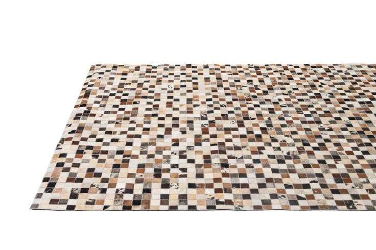 Detail image of 5' 1 x 7' 10 Cowhide - Patchwork Rug
