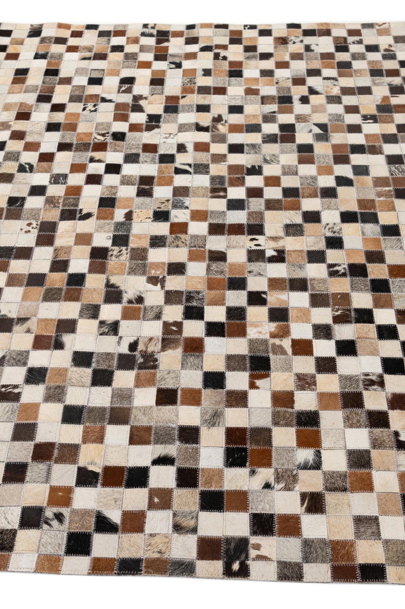 5' 1 x 7' 10 Cowhide - Patchwork Rug