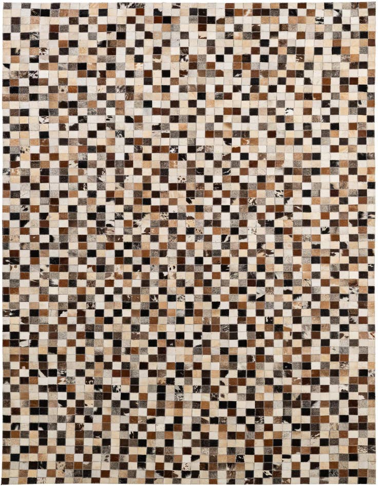 Detail image of 5' 1 x 7' 10 Cowhide - Patchwork Rug