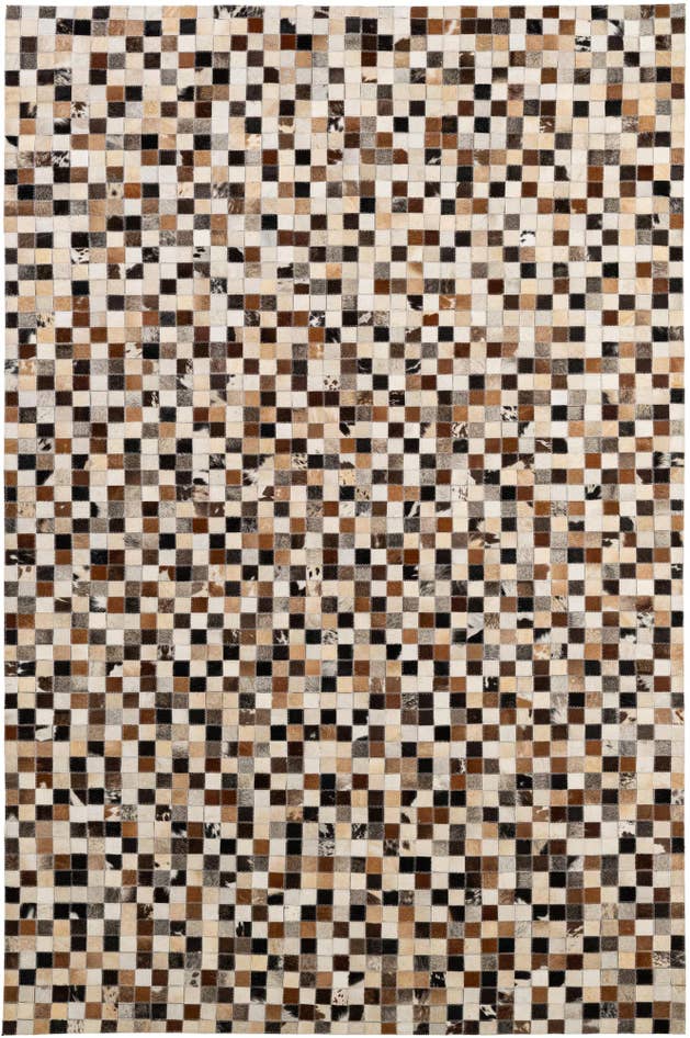 Detail image of 5' 1 x 7' 10 Cowhide - Patchwork Rug