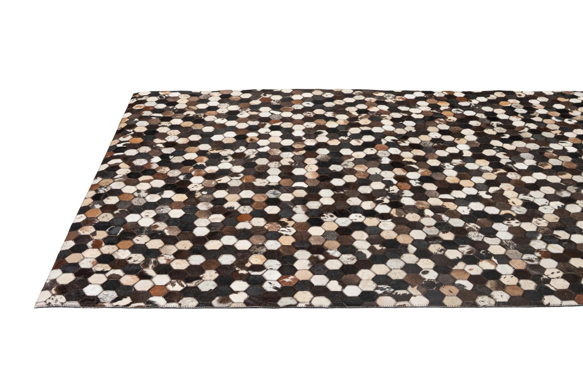 5' 1 x 8' Cowhide - Patchwork Rug
