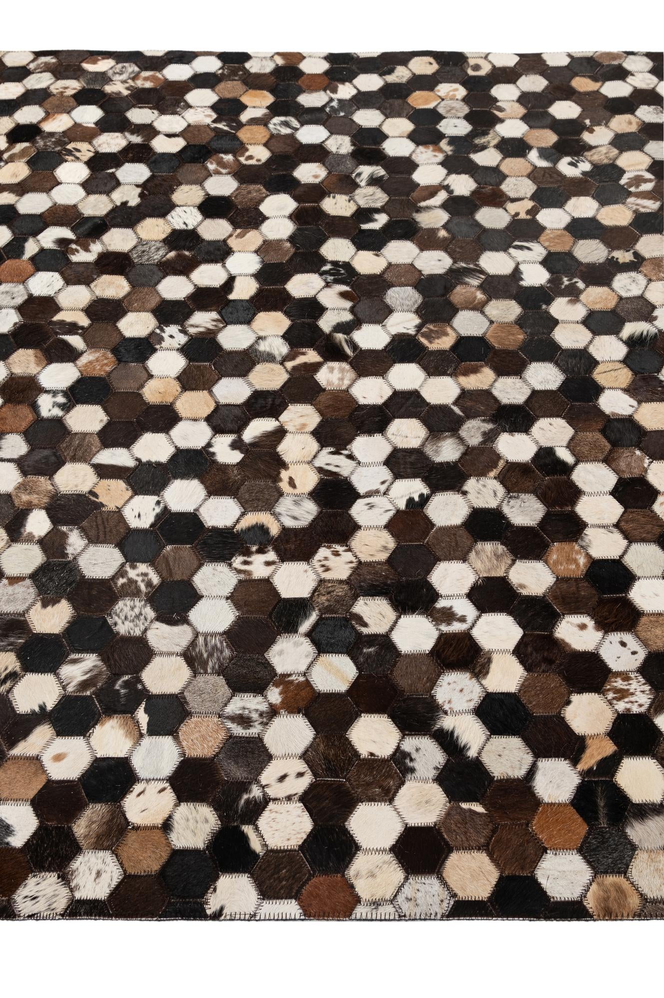 5' 1 x 8' Cowhide - Patchwork Rug