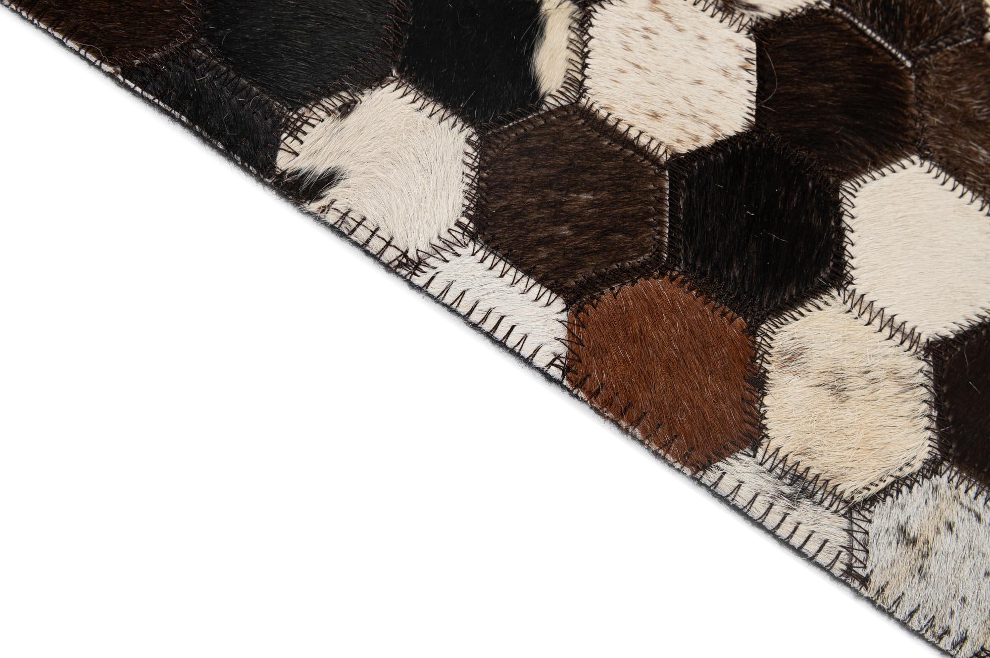 5' 1 x 8' Cowhide - Patchwork Rug