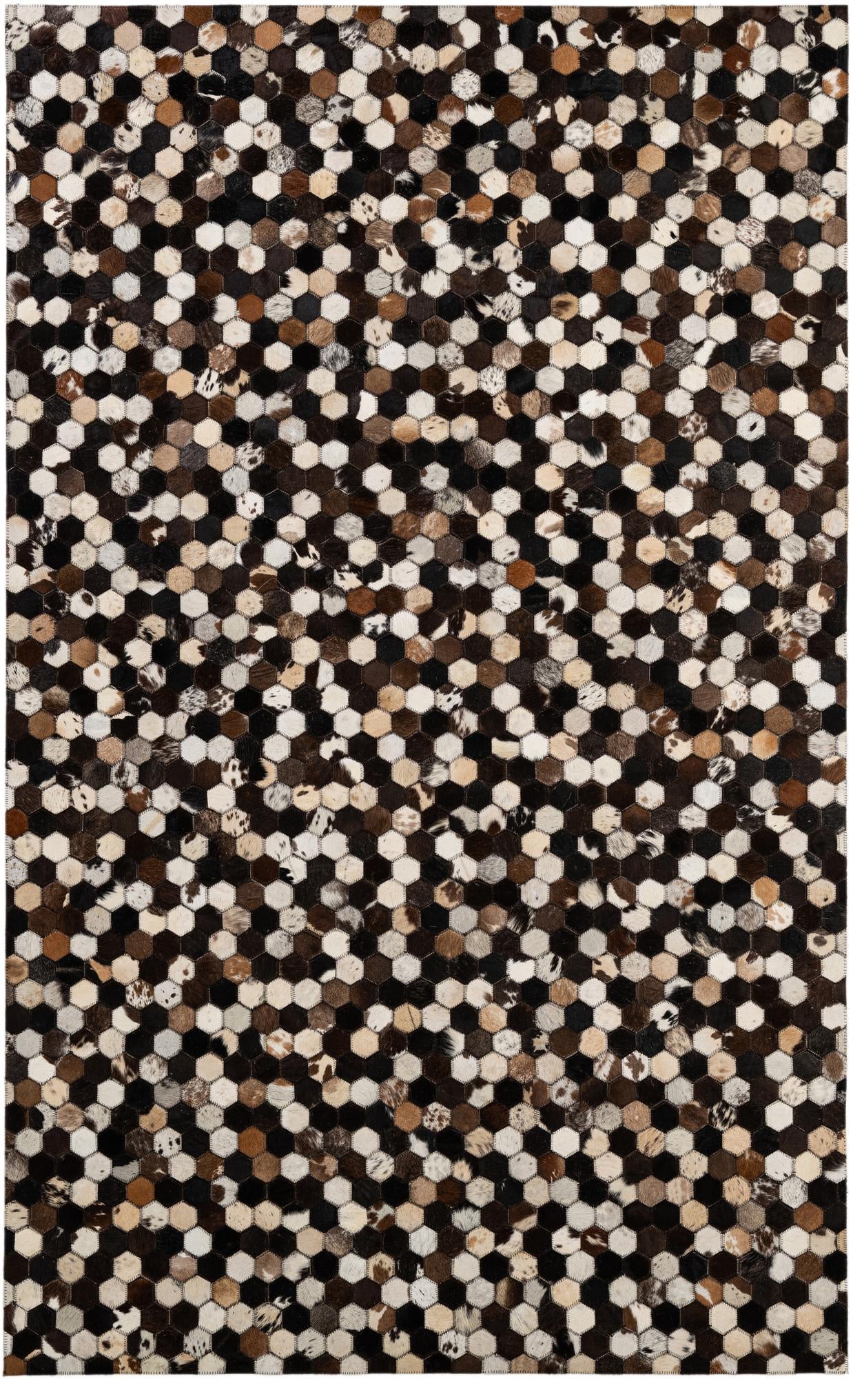 5' 1 x 8' Cowhide - Patchwork Rug