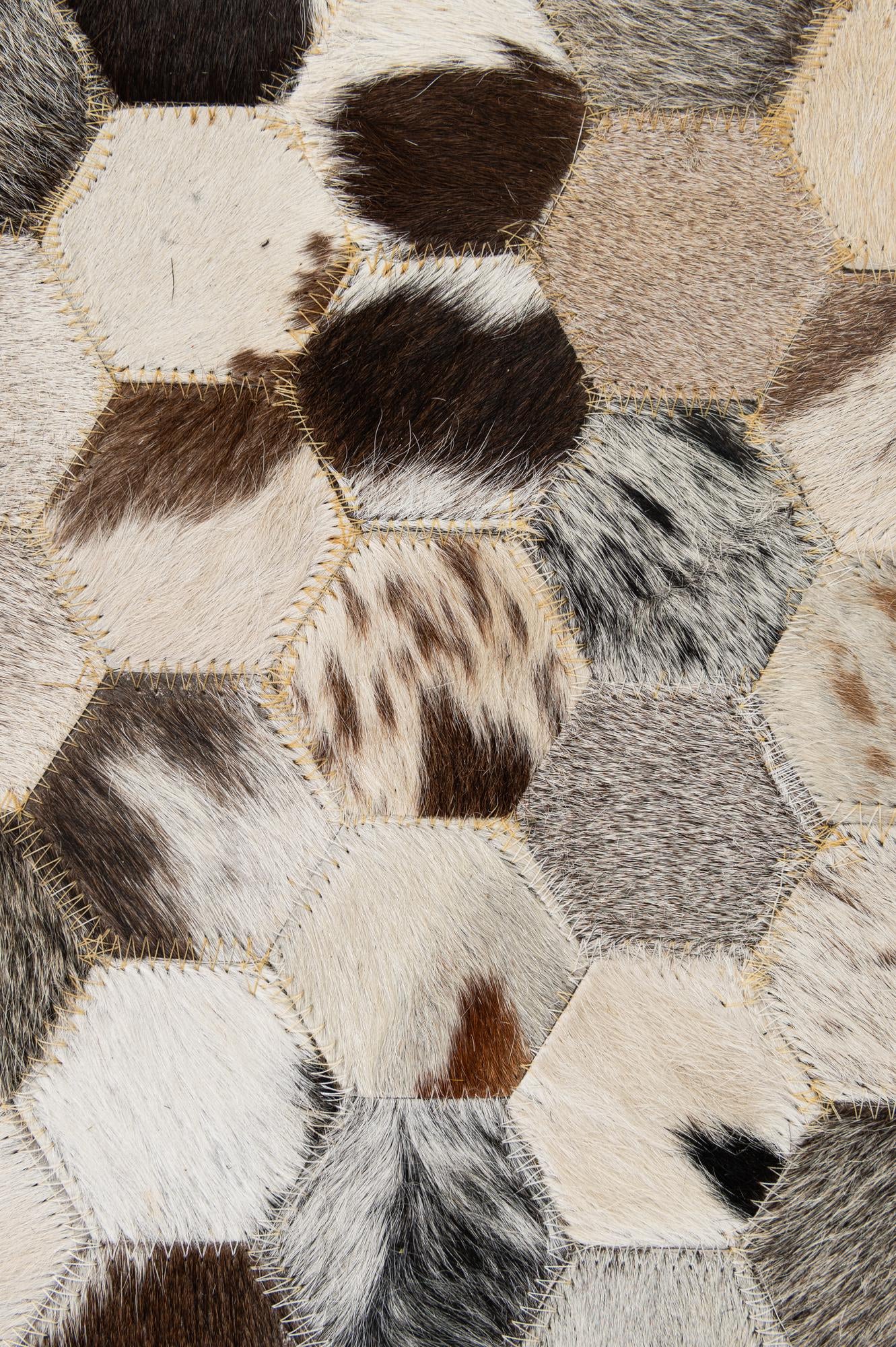 5' x 7' 11 Cowhide - Patchwork Rug