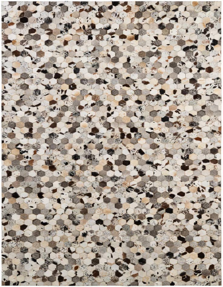 Detail image of 5' x 7' 11 Cowhide - Patchwork Rug