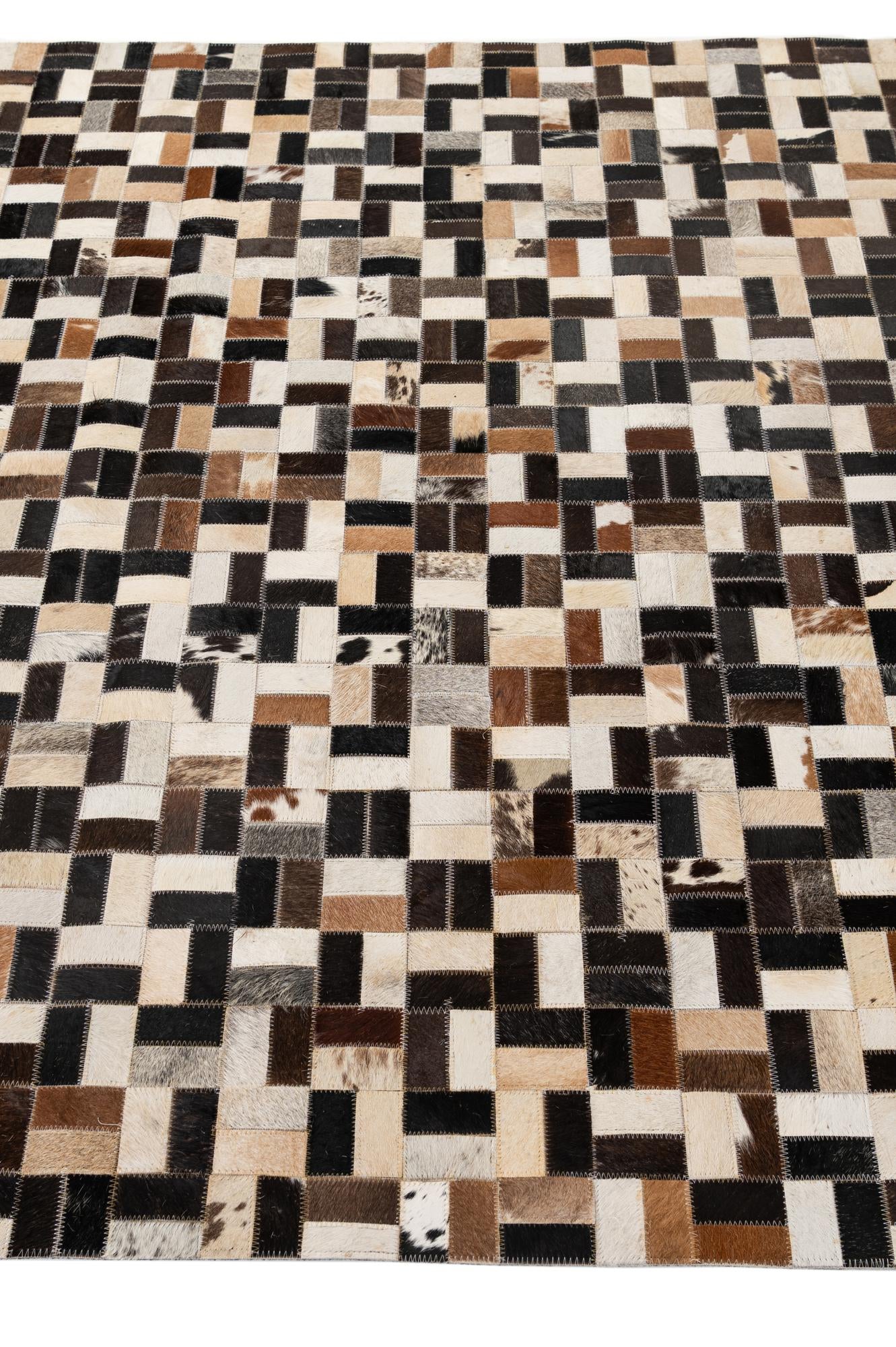 5' x 7' 11 Cowhide - Patchwork Rug