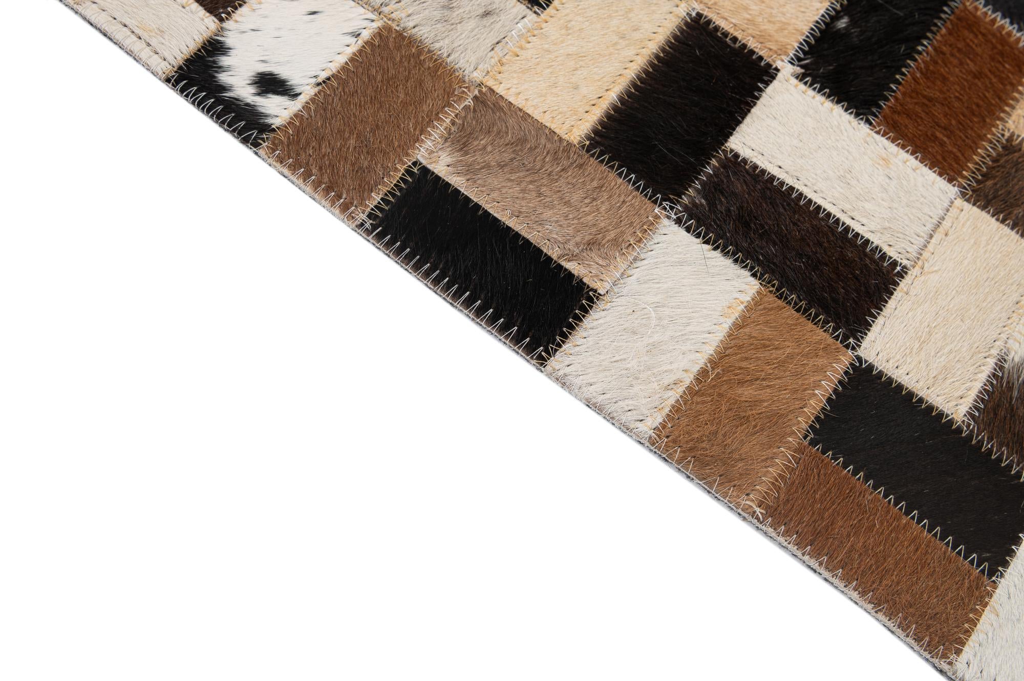 5' x 7' 11 Cowhide - Patchwork Rug