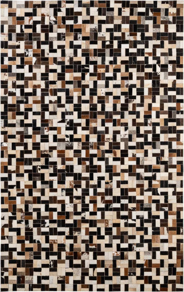 Detail image of 5' x 7' 11 Cowhide - Patchwork Rug