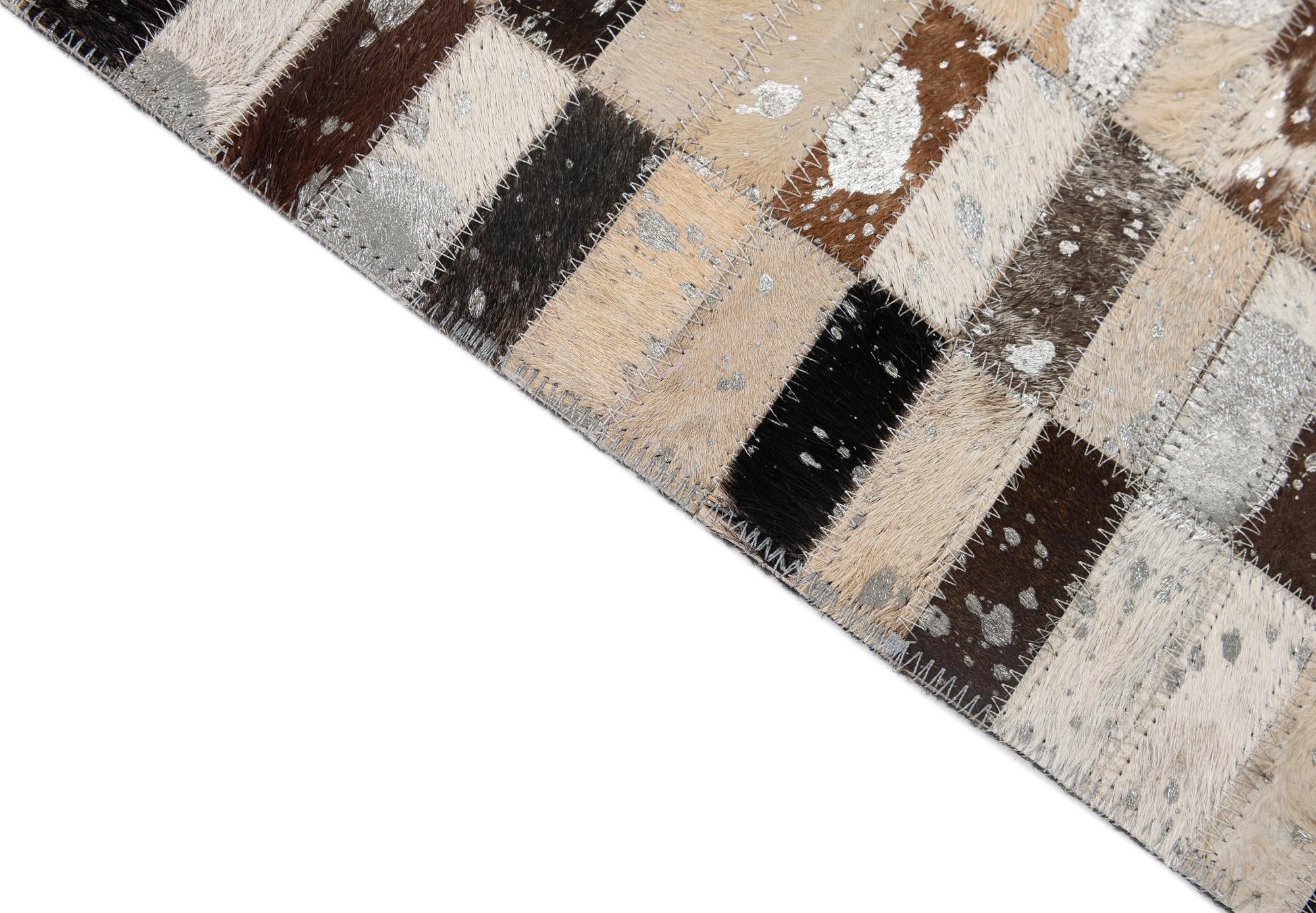 5' 2 x 7' 11 Cowhide - Patchwork Rug