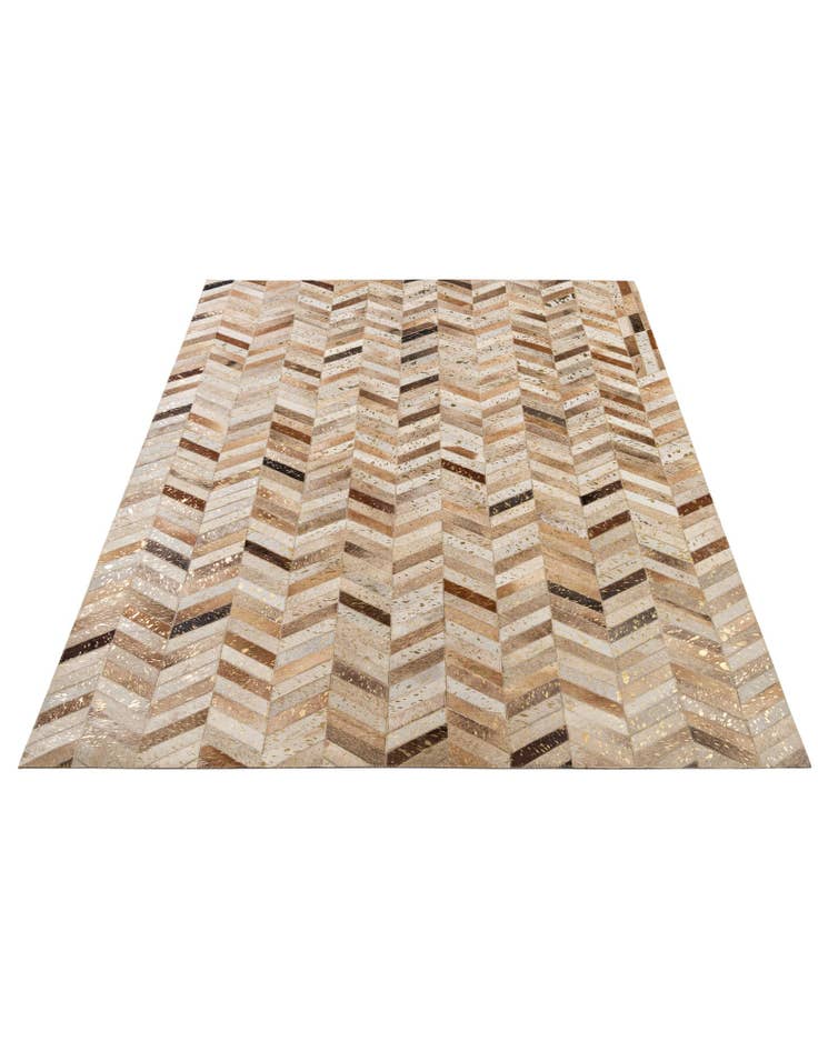 Detail image of 5' 1 x 8' Cowhide - Patchwork Rug