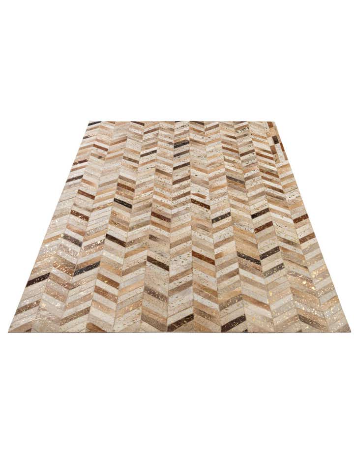 5' 1 x 8' Cowhide - Patchwork Rug