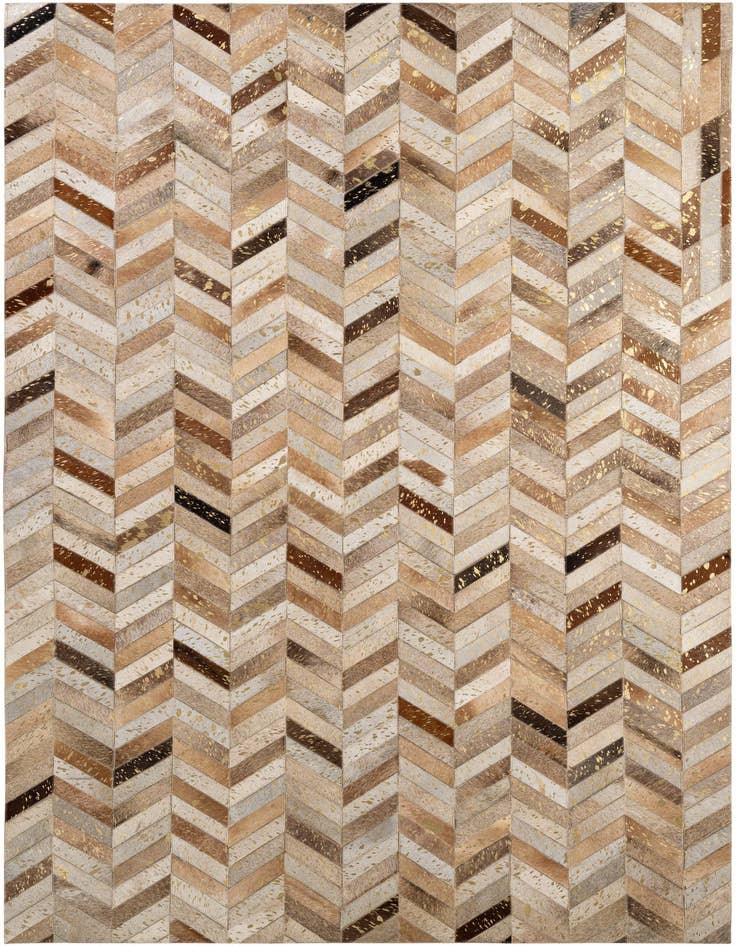 Detail image of 5' 1 x 8' Cowhide - Patchwork Rug