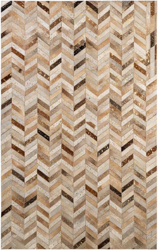 Detail image of 5' 1 x 8' Cowhide - Patchwork Rug