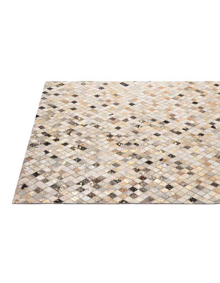 Detail image of 5' 1 x 7' 9 Cowhide - Patchwork Rug