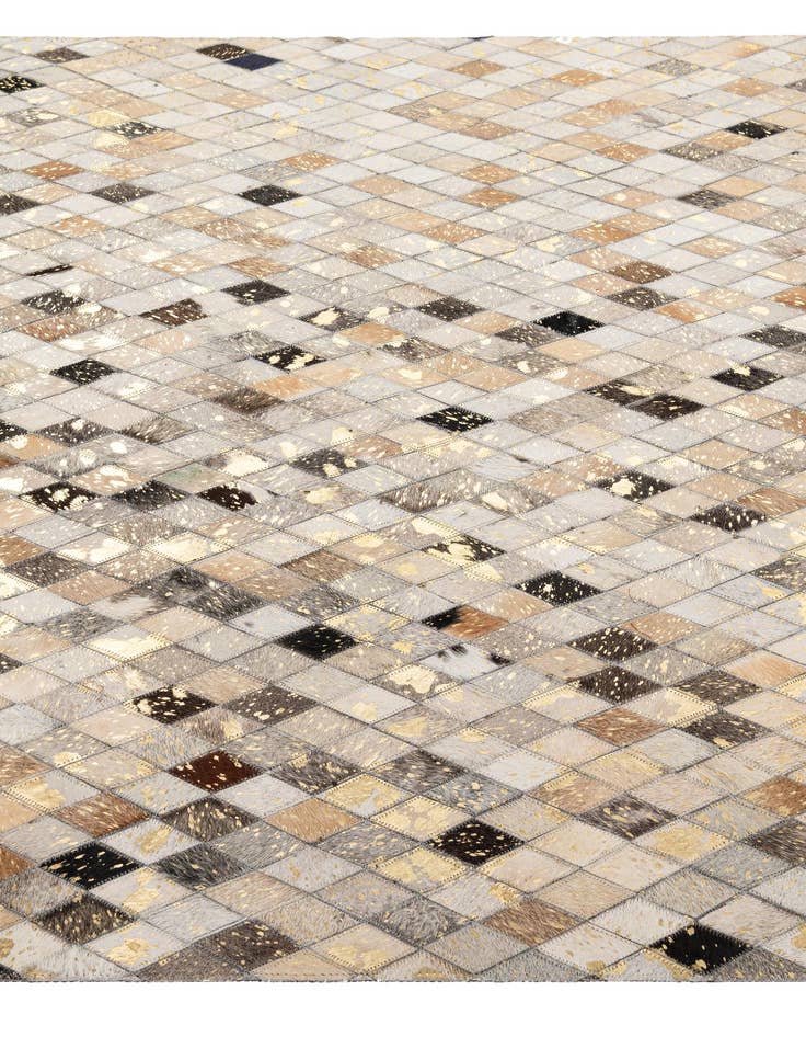 Detail image of 5' 1 x 7' 9 Cowhide - Patchwork Rug