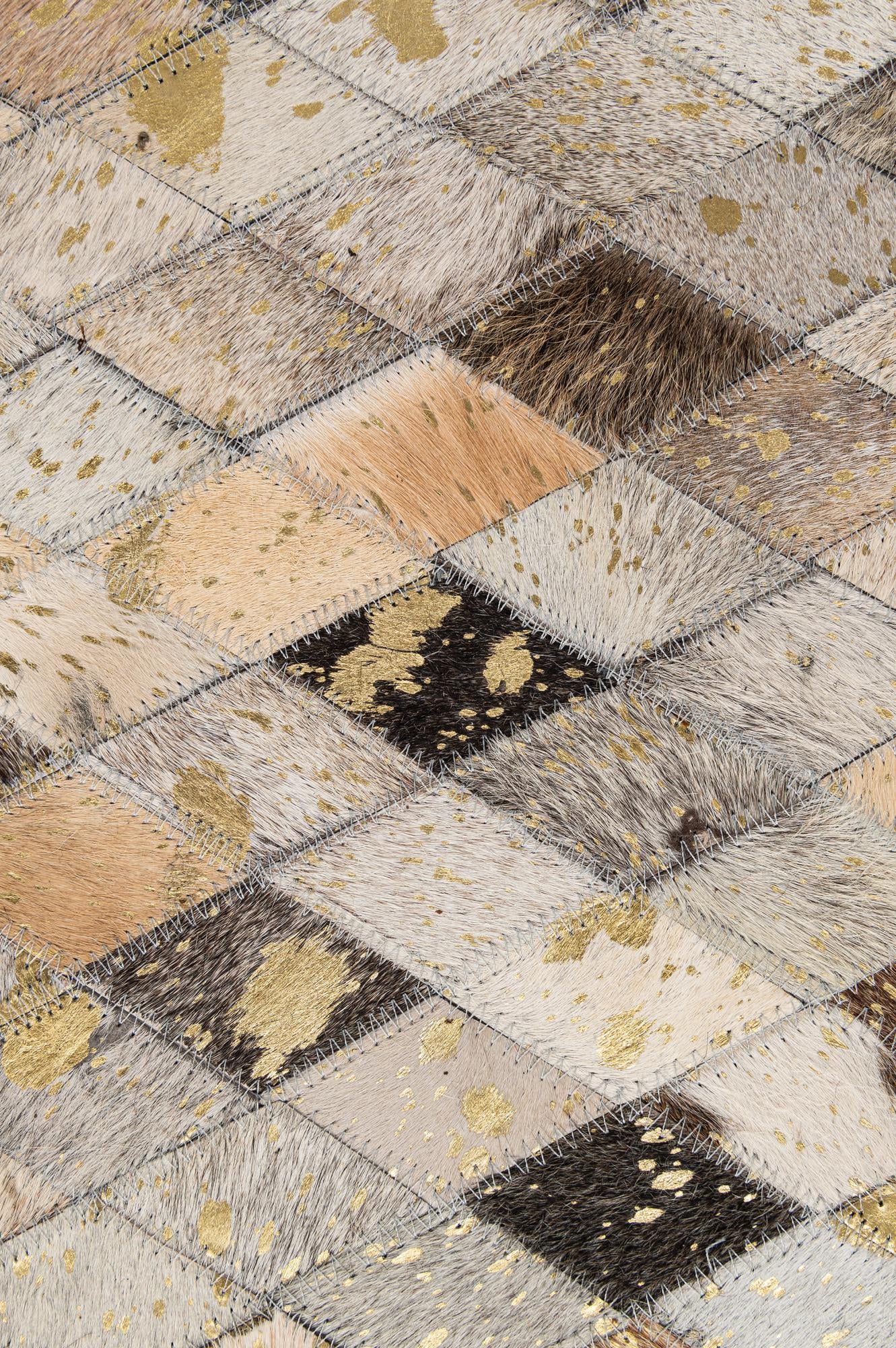 5' 1 x 7' 9 Cowhide - Patchwork Rug