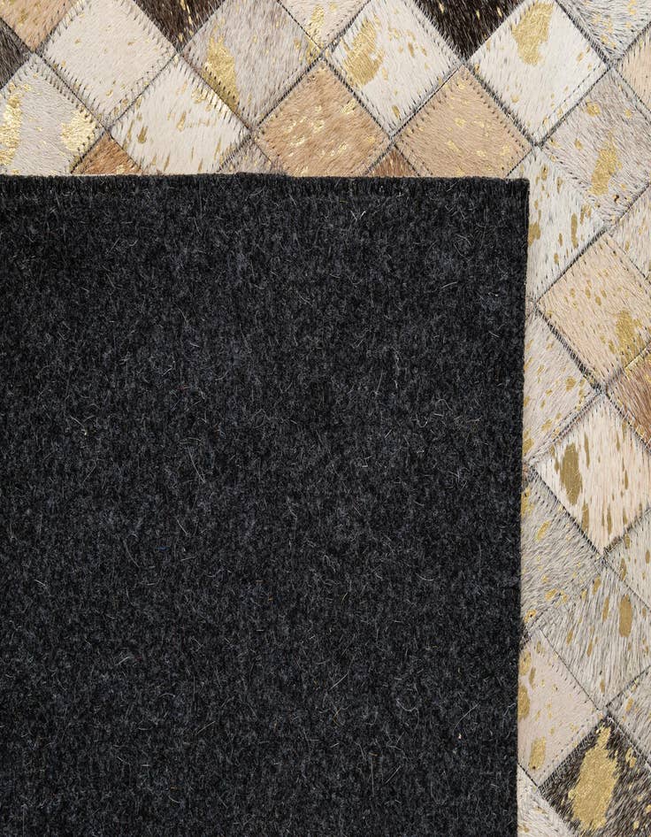 Detail image of 5' 1 x 7' 9 Cowhide - Patchwork Rug