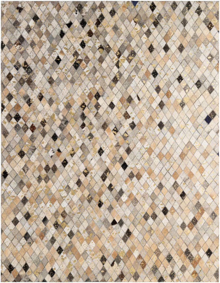 Detail image of 5' 1 x 7' 9 Cowhide - Patchwork Rug