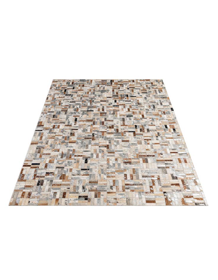 Detail image of 5' 2 x 8' 1 Cowhide - Patchwork Rug