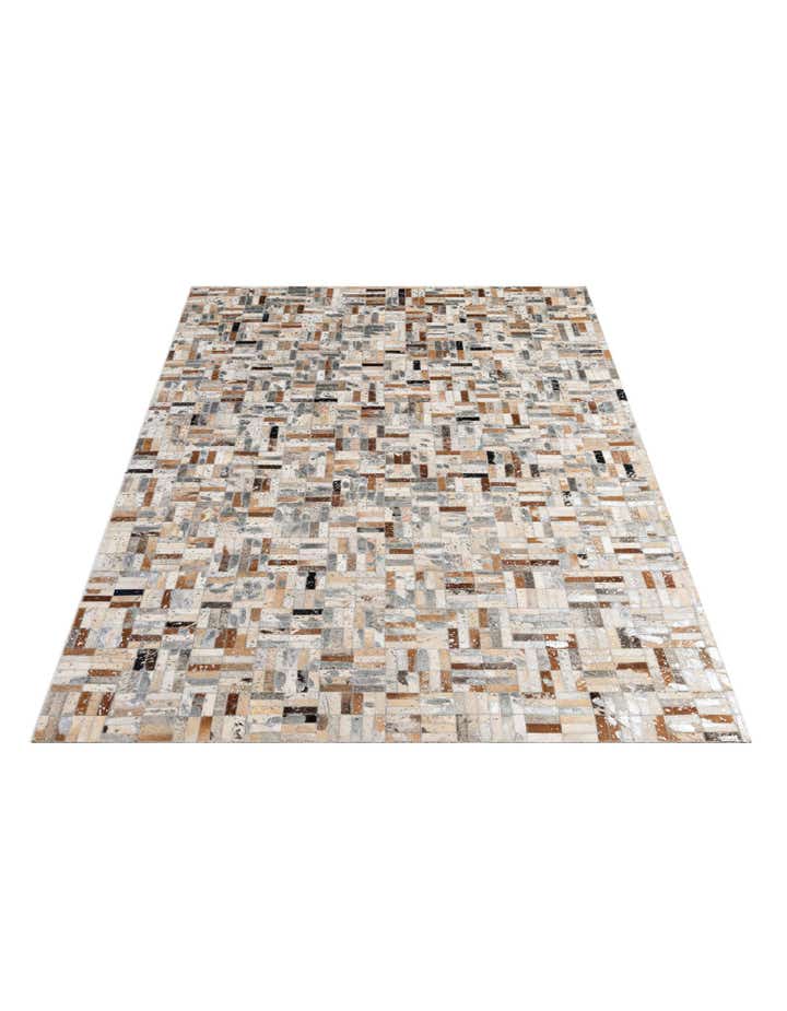 5' 2 x 8' 1 Cowhide - Patchwork Rug
